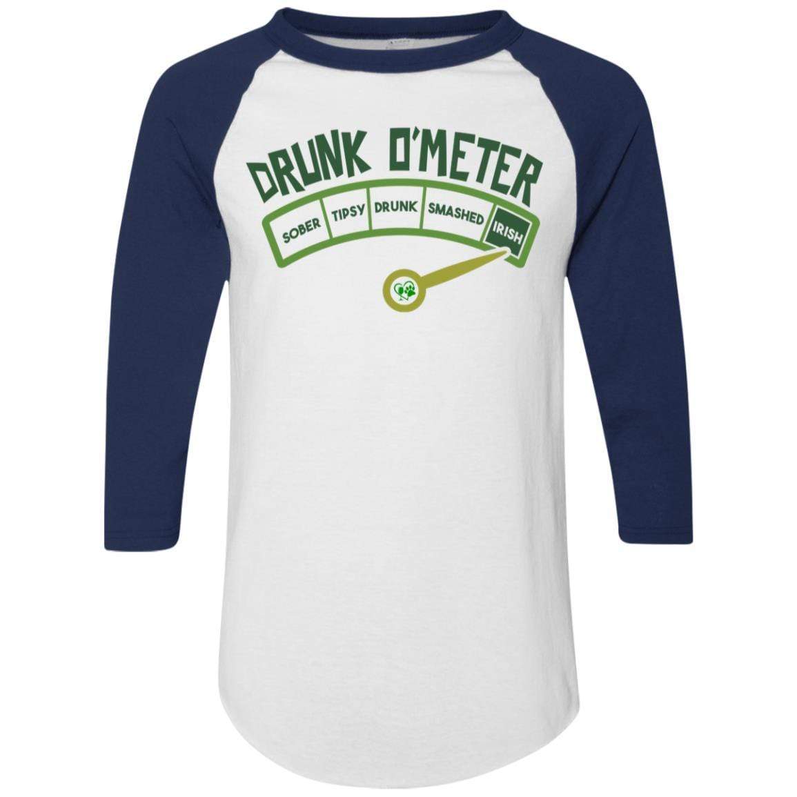 T-Shirts White/Navy / S Winey Bitches Co Colorblock Raglan Jersey WineyBitchesCo