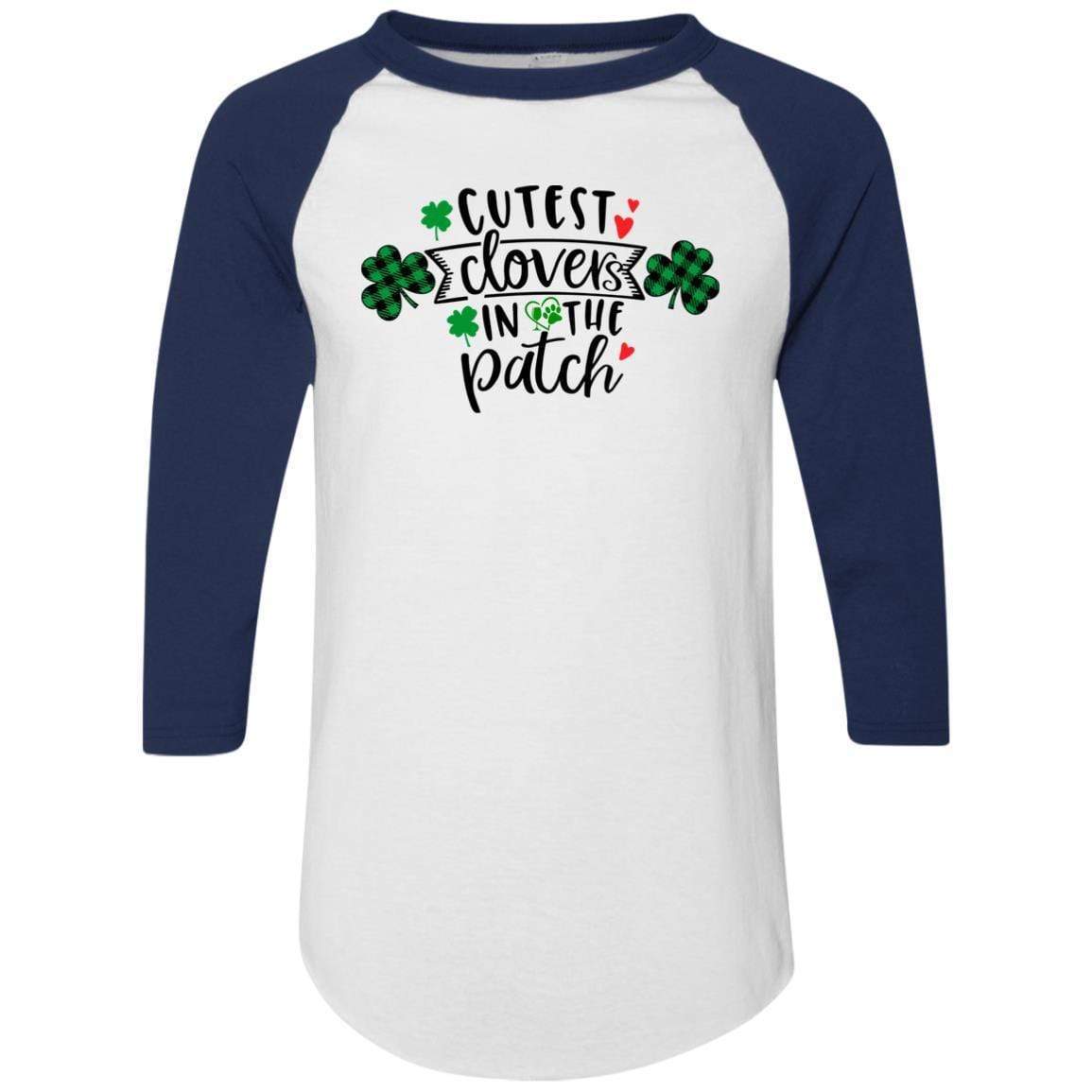 T-Shirts White/Navy / S Winey Bitches Co Colorblock Raglan Jersey WineyBitchesCo
