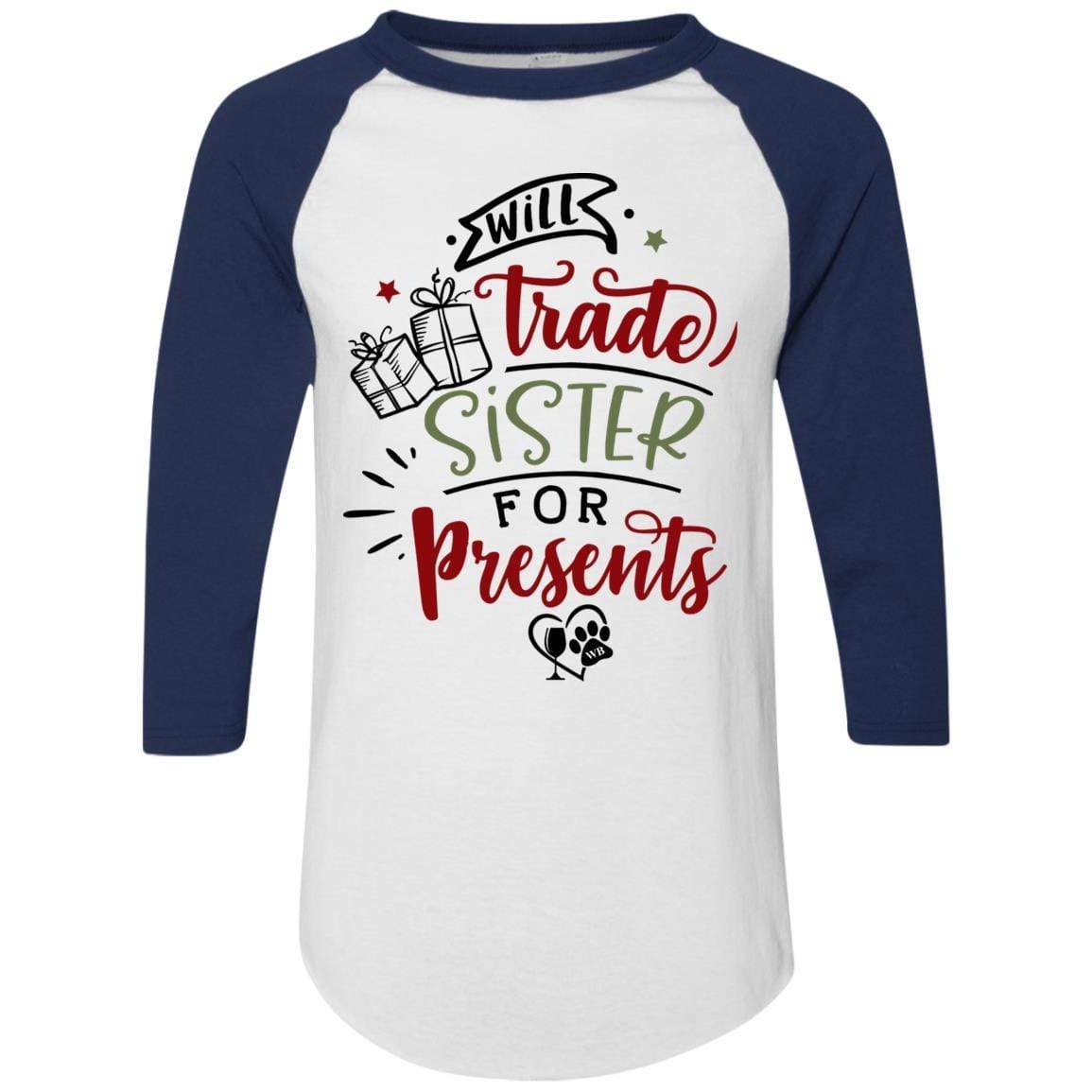 T-Shirts White/Navy / S WineyBitches.Co Colorblock Raglan Jersey WineyBitchesCo