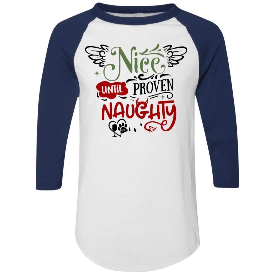 T-Shirts White/Navy / S WineyBitches.Co Colorblock Raglan Jersey WineyBitchesCo