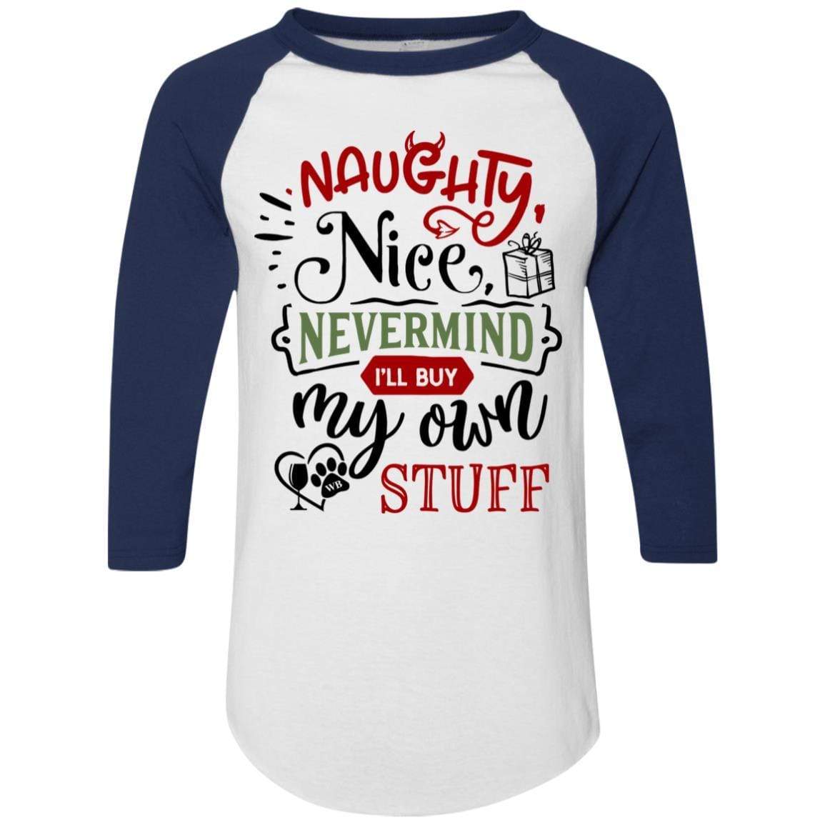 T-Shirts White/Navy / S WineyBitches.Co Colorblock Raglan Jersey WineyBitchesCo