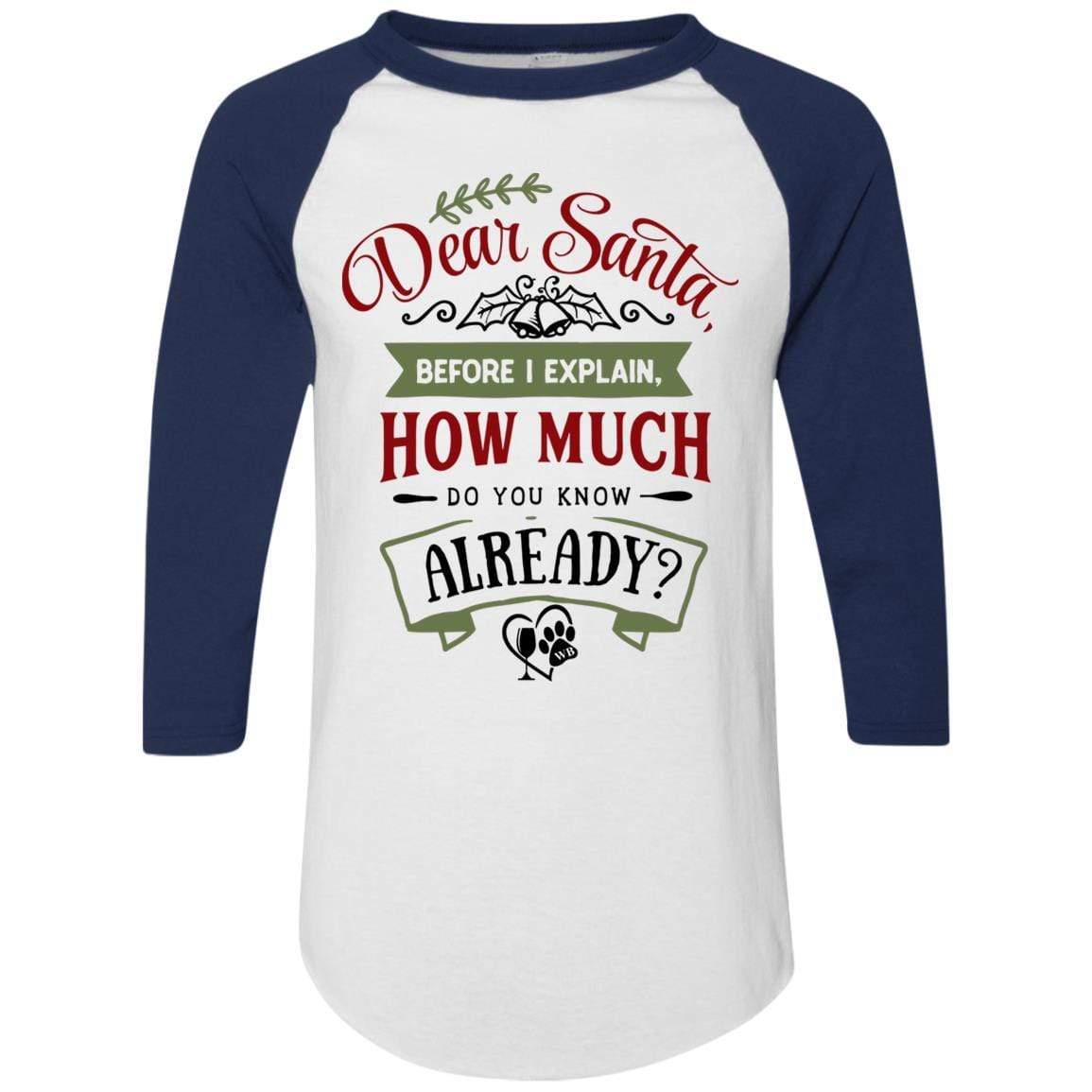 T-Shirts White/Navy / S WineyBitches.Co Colorblock Raglan Jersey WineyBitchesCo
