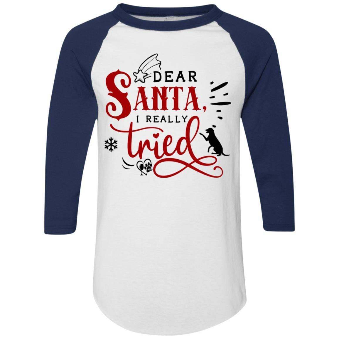 T-Shirts White/Navy / S WineyBitches.Co Colorblock Raglan Jersey WineyBitchesCo