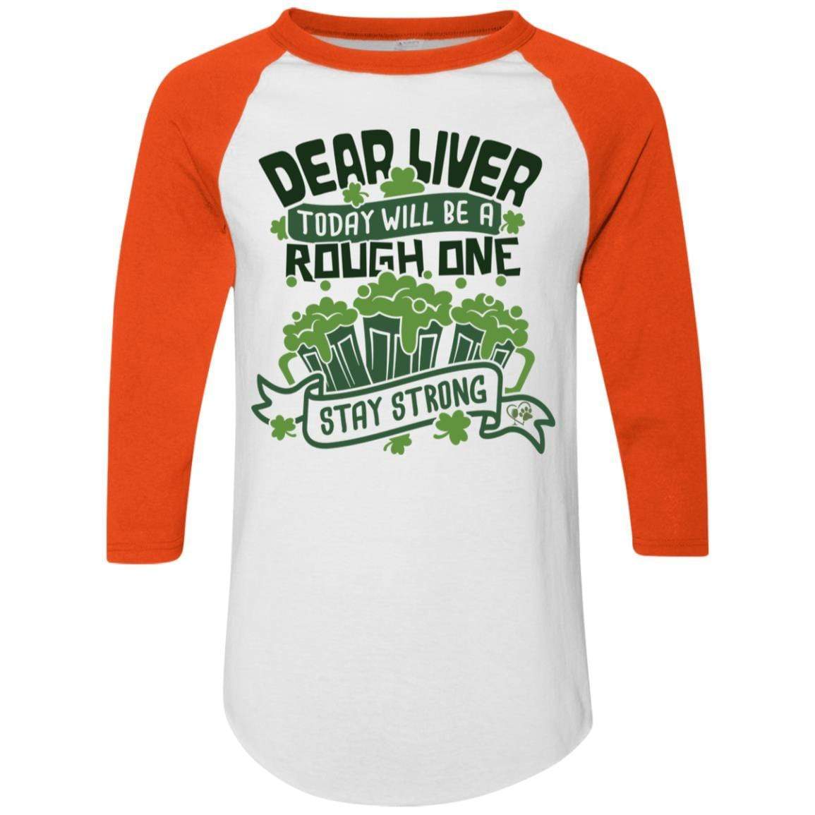 T-Shirts White/Orange / S Winey Bitches Co Colorblock Raglan Jersey WineyBitchesCo
