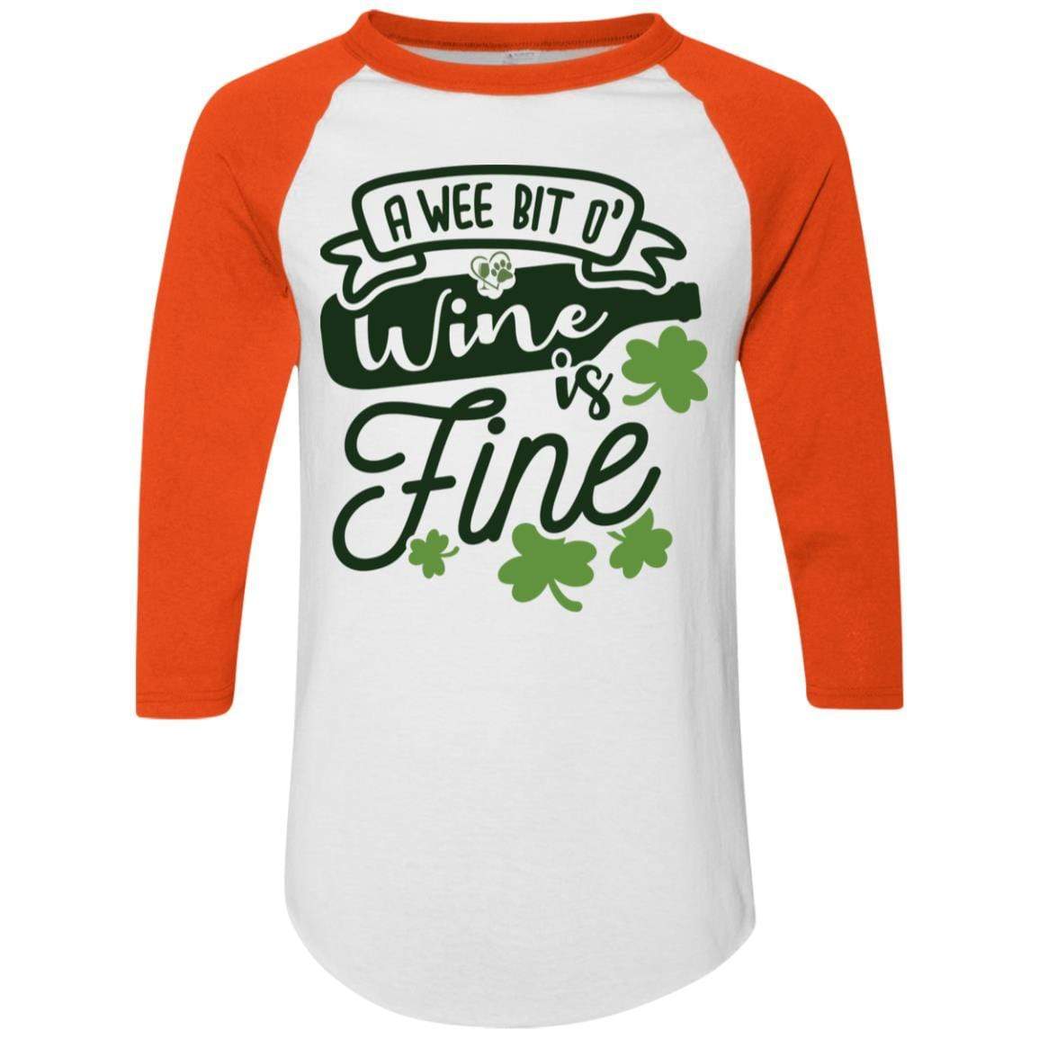 T-Shirts White/Orange / S Winey Bitches Co Colorblock Raglan Jersey WineyBitchesCo