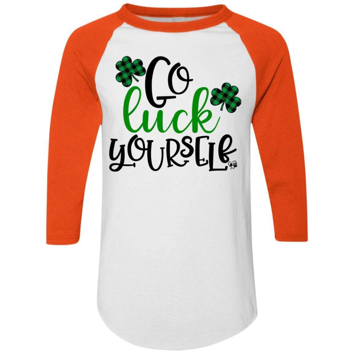 T-Shirts White/Orange / S Winey Bitches Co Colorblock Raglan Jersey WineyBitchesCo
