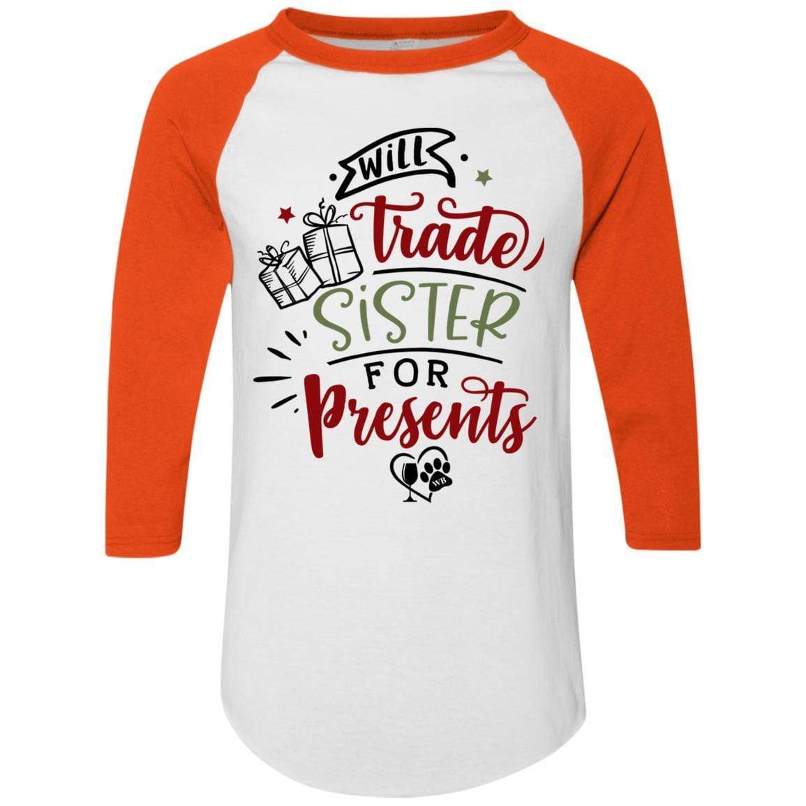 T-Shirts White/Orange / S WineyBitches.Co Colorblock Raglan Jersey WineyBitchesCo
