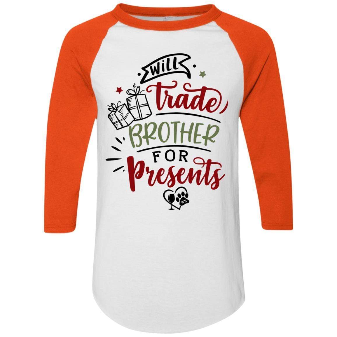 T-Shirts White/Orange / S WineyBitches.Co Colorblock Raglan Jersey WineyBitchesCo