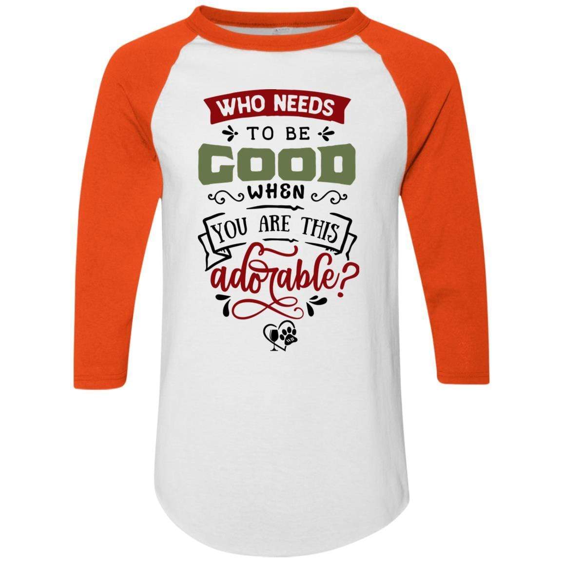 T-Shirts White/Orange / S WineyBitches.Co Colorblock Raglan Jersey WineyBitchesCo