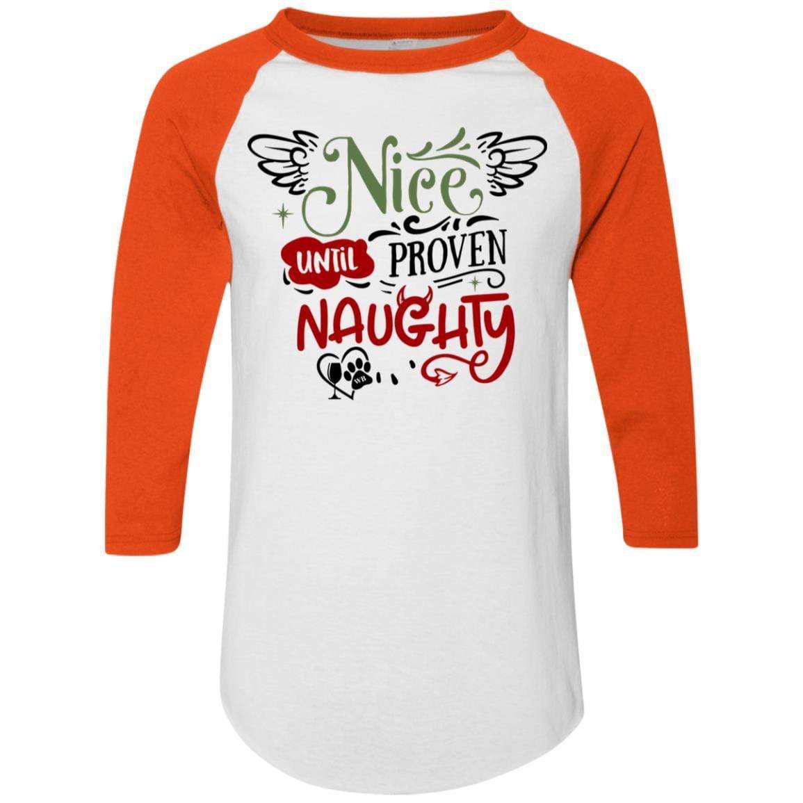 T-Shirts White/Orange / S WineyBitches.Co Colorblock Raglan Jersey WineyBitchesCo