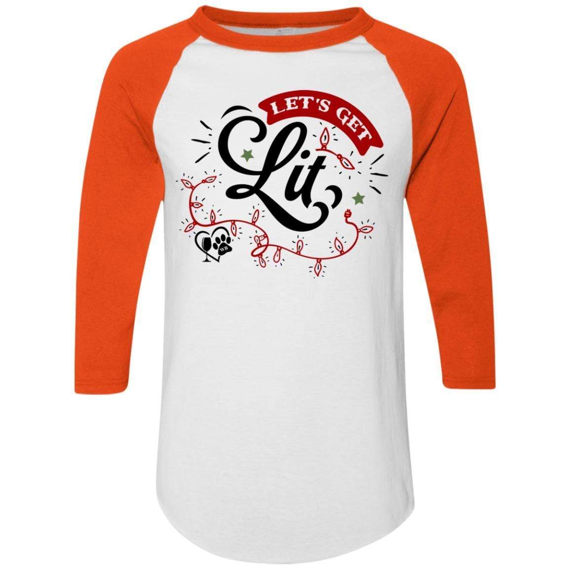 T-Shirts White/Orange / S WineyBitches.Co Colorblock Raglan Jersey WineyBitchesCo