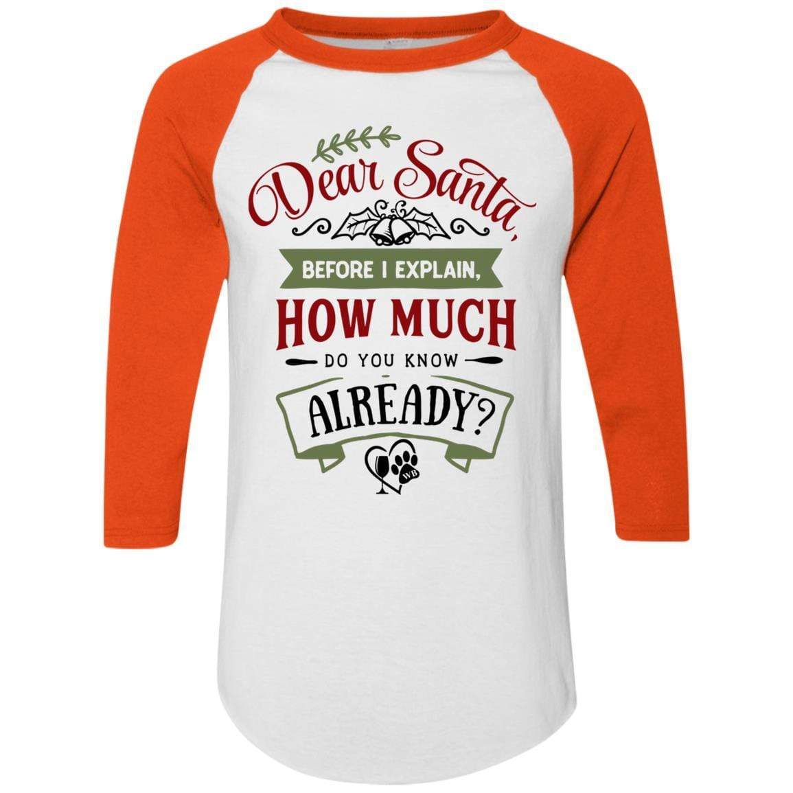 T-Shirts White/Orange / S WineyBitches.Co Colorblock Raglan Jersey WineyBitchesCo