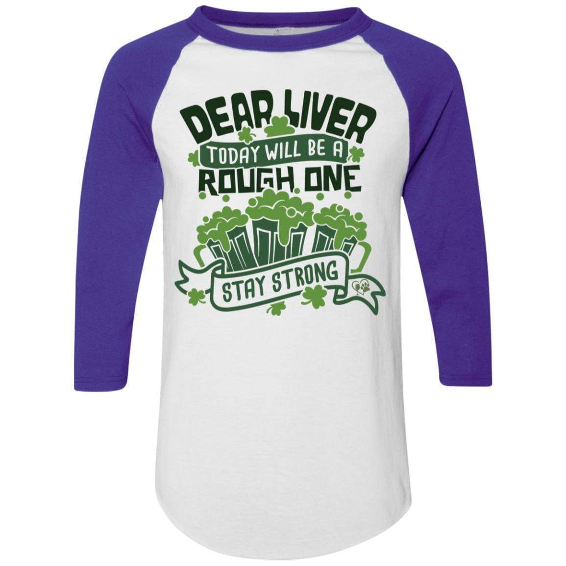 T-Shirts White/Purple / S Winey Bitches Co Colorblock Raglan Jersey WineyBitchesCo