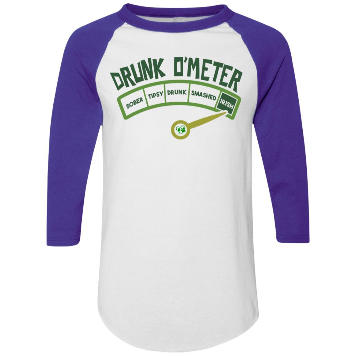 T-Shirts White/Purple / S Winey Bitches Co Colorblock Raglan Jersey WineyBitchesCo