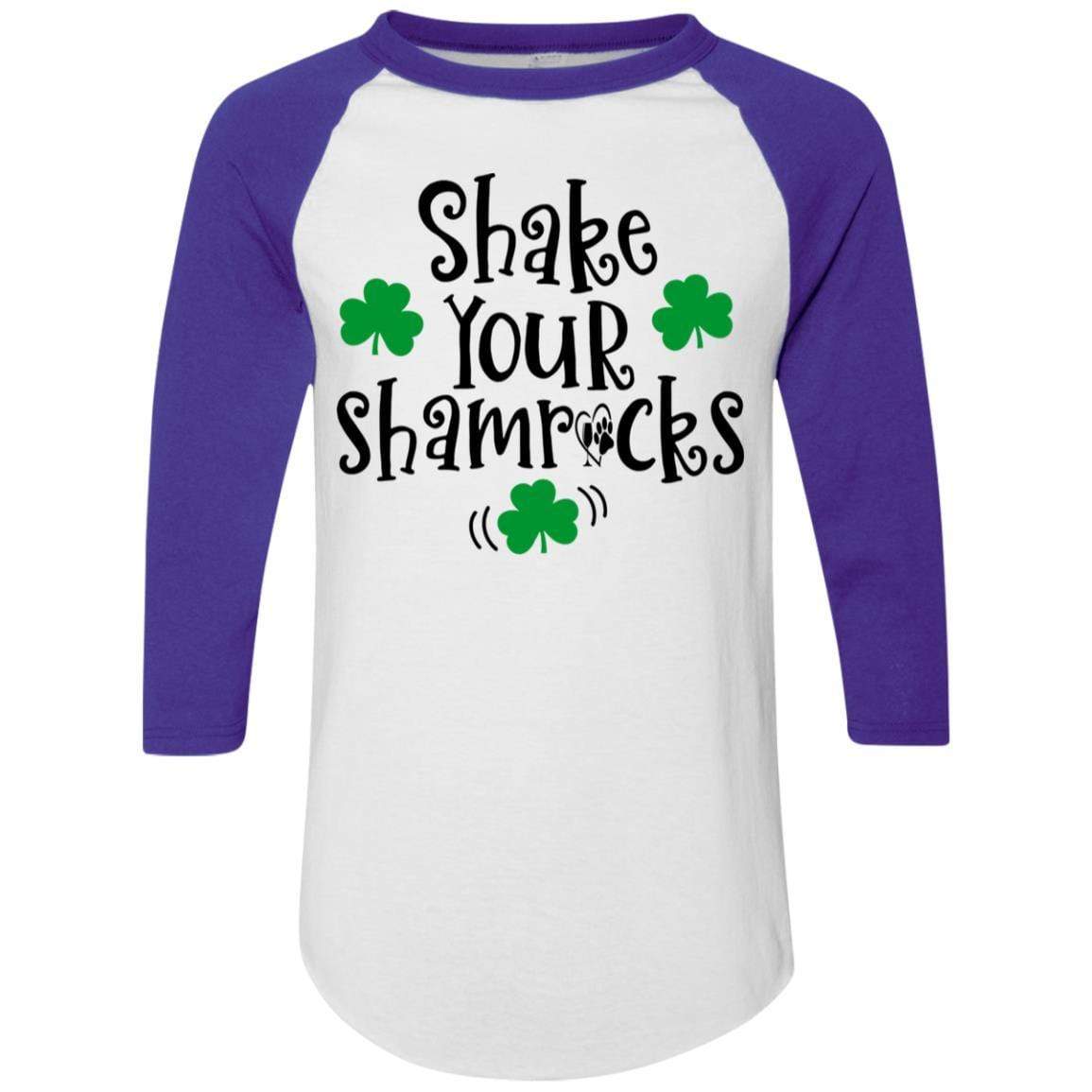 T-Shirts White/Purple / S Winey Bitches Co Colorblock Raglan Jersey WineyBitchesCo