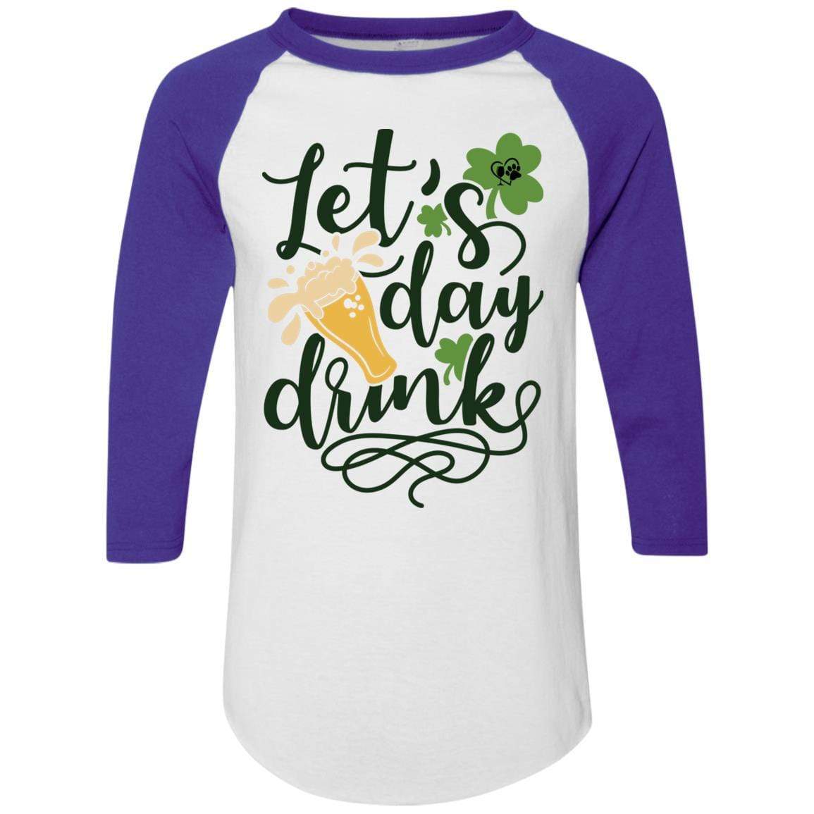 T-Shirts White/Purple / S Winey Bitches Co Colorblock Raglan Jersey WineyBitchesCo