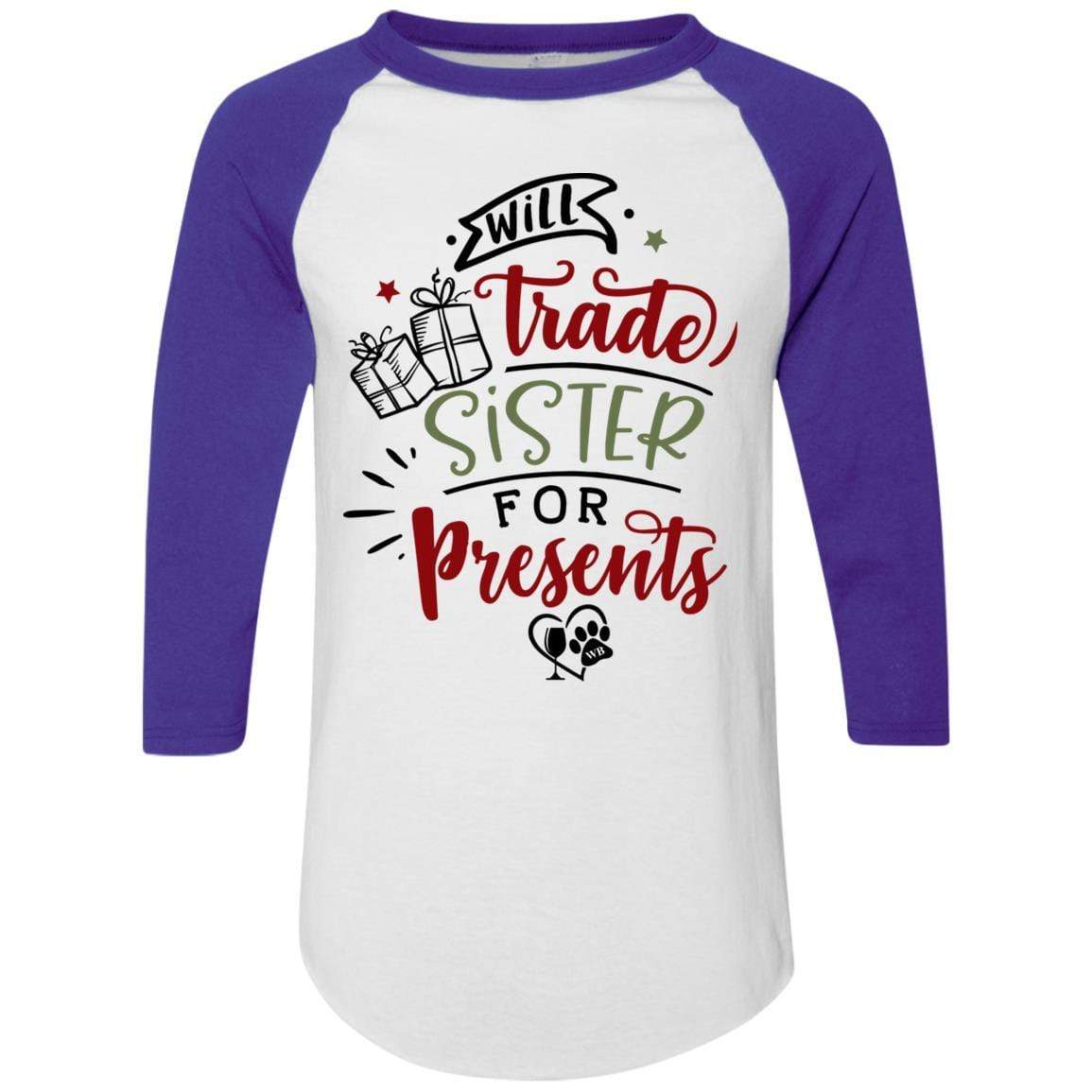 T-Shirts White/Purple / S WineyBitches.Co Colorblock Raglan Jersey WineyBitchesCo
