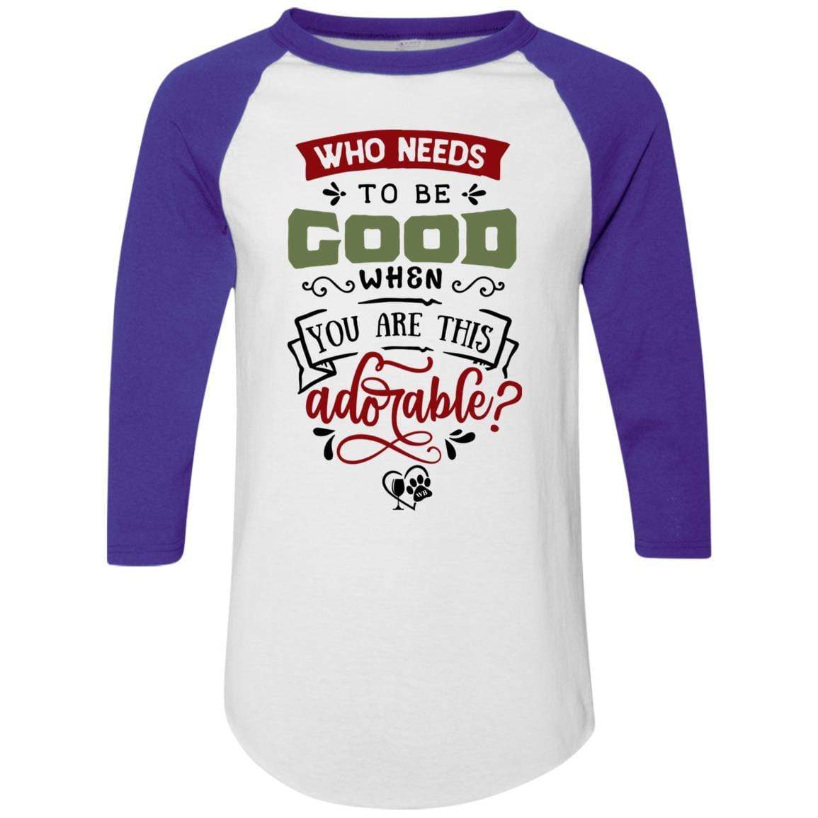 T-Shirts White/Purple / S WineyBitches.Co Colorblock Raglan Jersey WineyBitchesCo