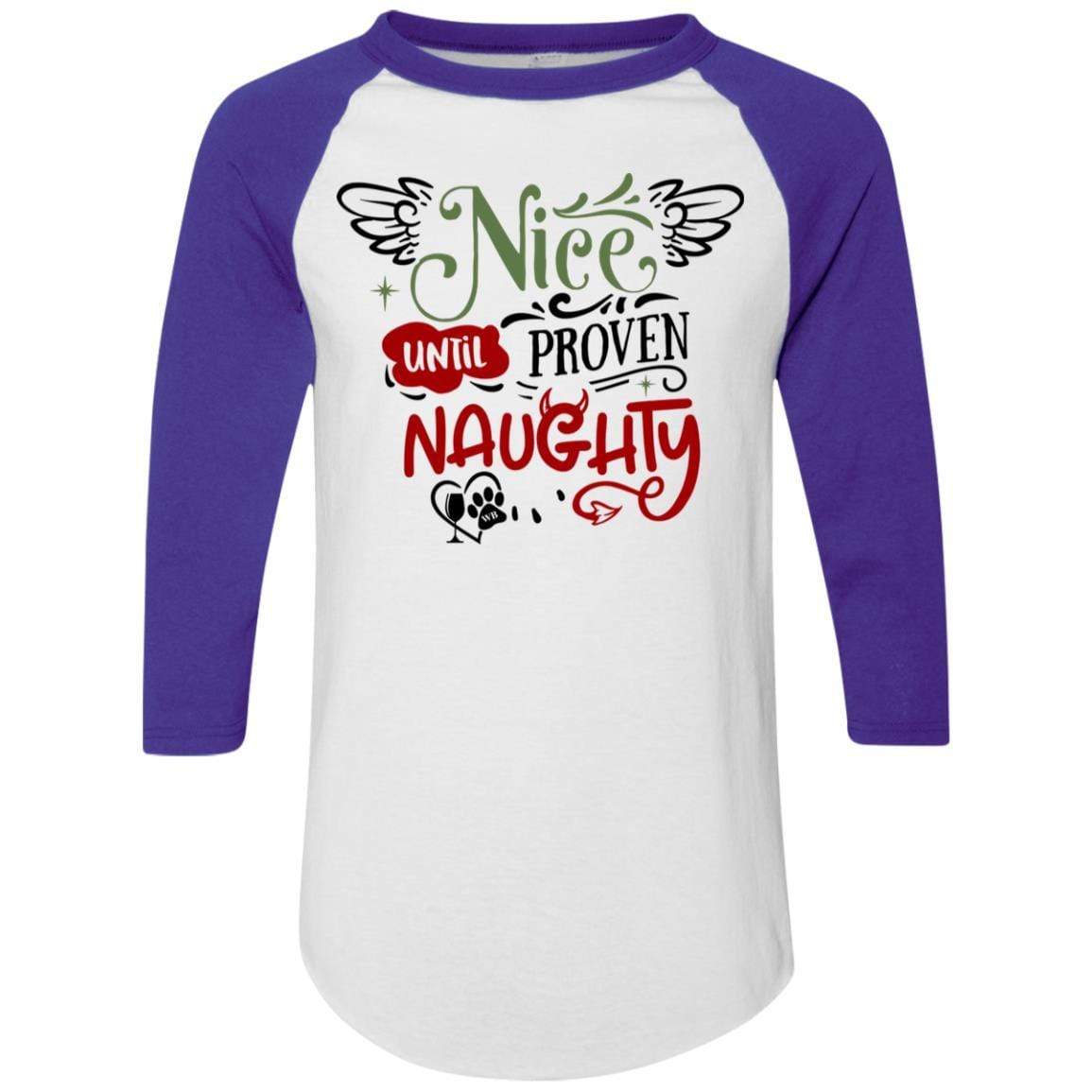 T-Shirts White/Purple / S WineyBitches.Co Colorblock Raglan Jersey WineyBitchesCo