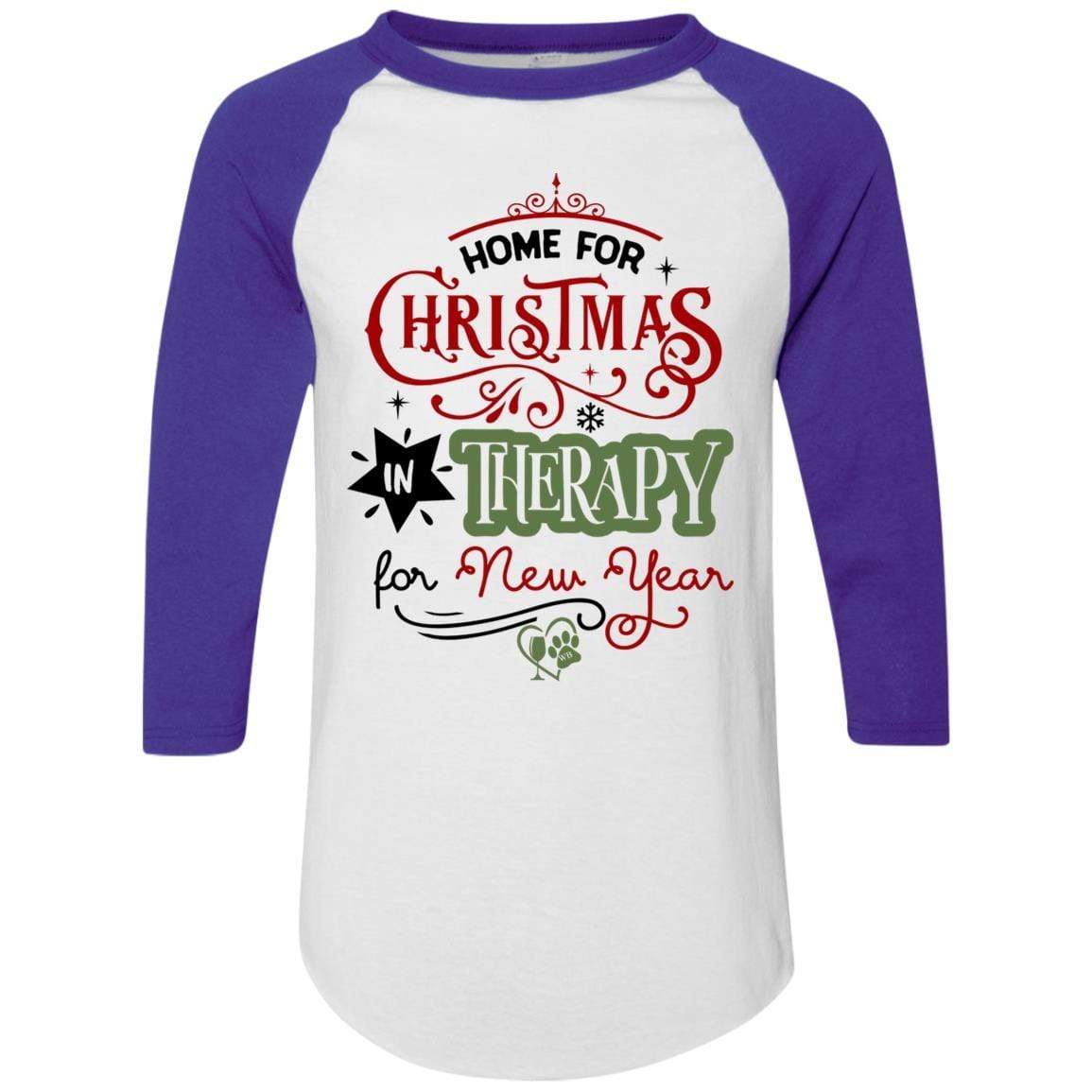 T-Shirts White/Purple / S WineyBitches.Co Colorblock Raglan Jersey WineyBitchesCo