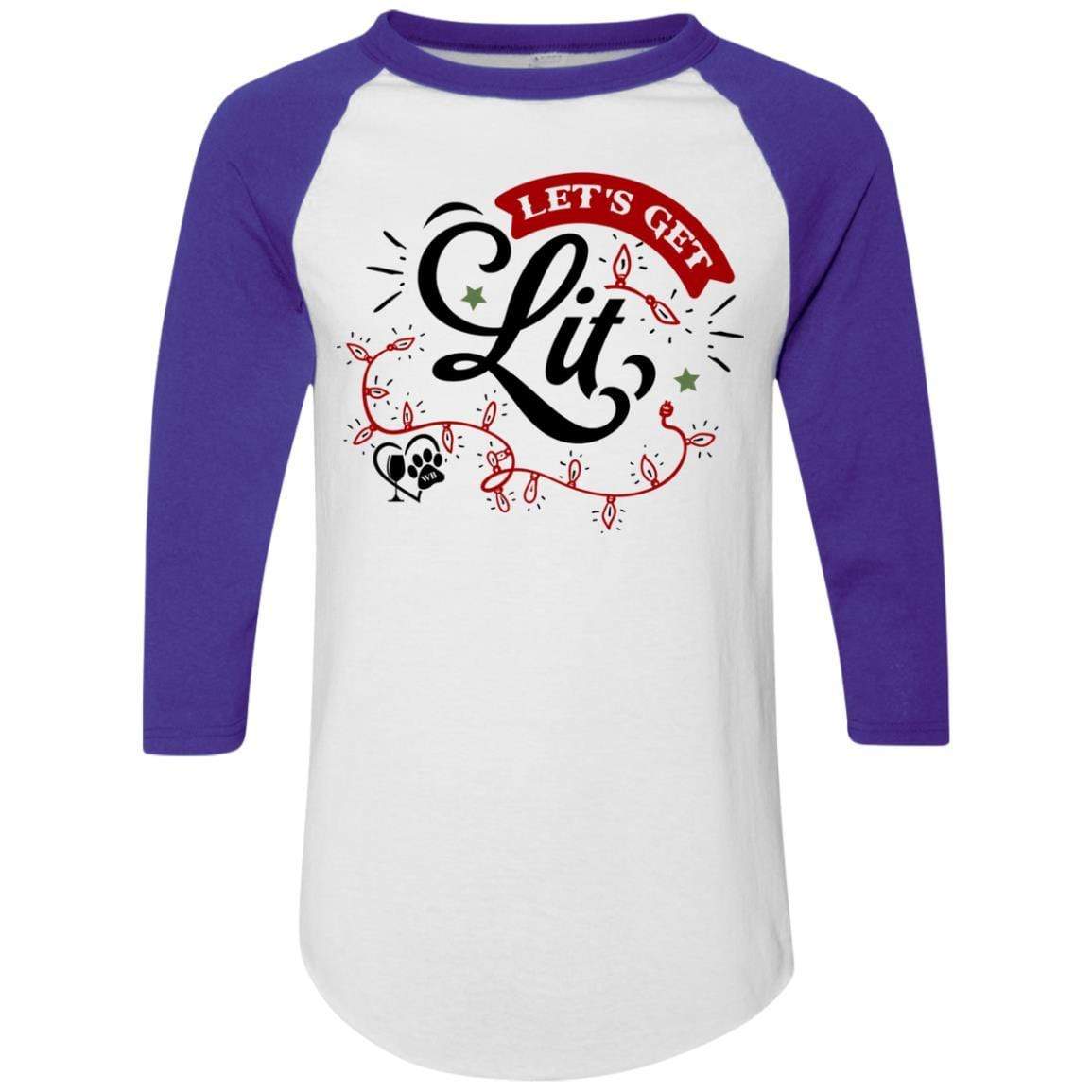 T-Shirts White/Purple / S WineyBitches.Co Colorblock Raglan Jersey WineyBitchesCo