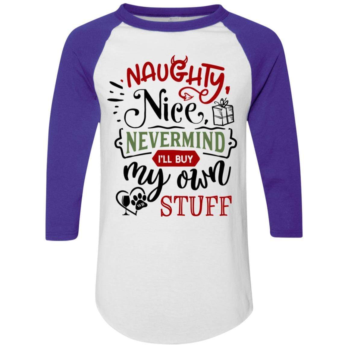 T-Shirts White/Purple / S WineyBitches.Co Colorblock Raglan Jersey WineyBitchesCo