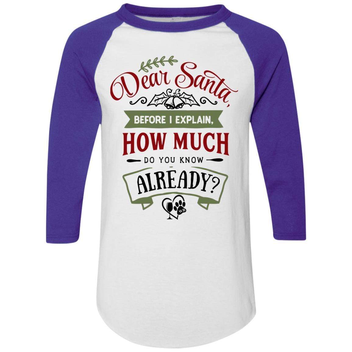 T-Shirts White/Purple / S WineyBitches.Co Colorblock Raglan Jersey WineyBitchesCo