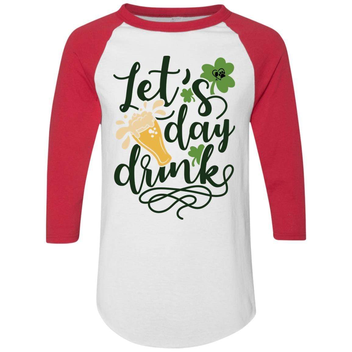 T-Shirts White/Red / S Winey Bitches Co Colorblock Raglan Jersey WineyBitchesCo