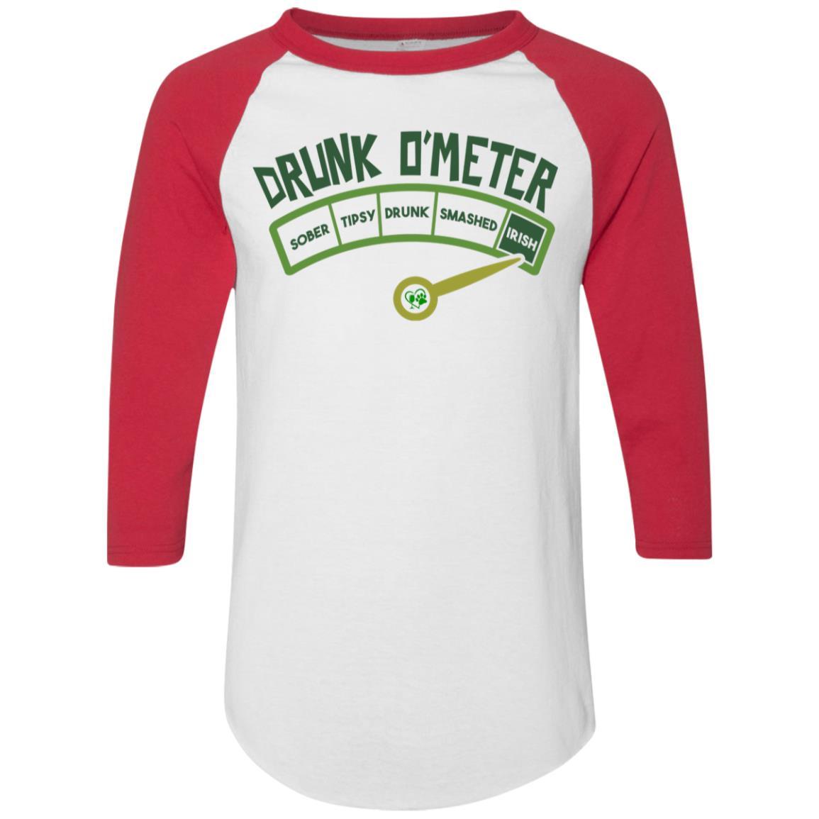 T-Shirts White/Red / S Winey Bitches Co Colorblock Raglan Jersey WineyBitchesCo