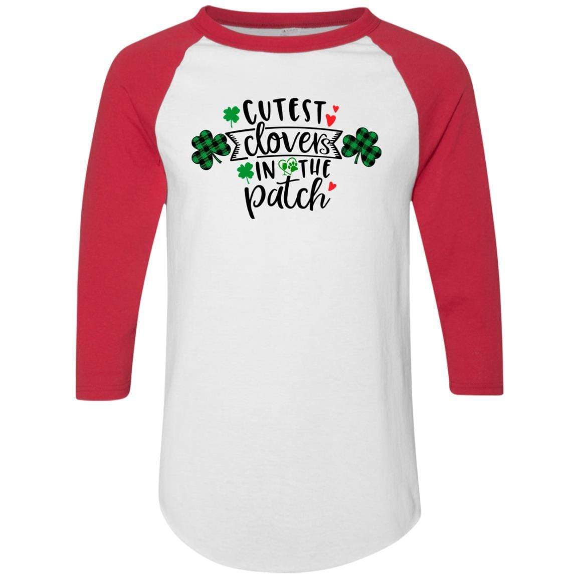 T-Shirts White/Red / S Winey Bitches Co Colorblock Raglan Jersey WineyBitchesCo
