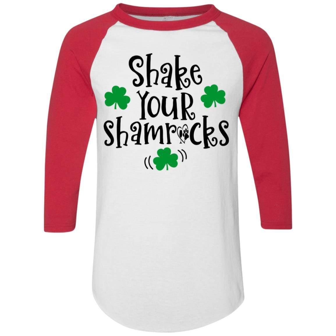 T-Shirts White/Red / S Winey Bitches Co Colorblock Raglan Jersey WineyBitchesCo