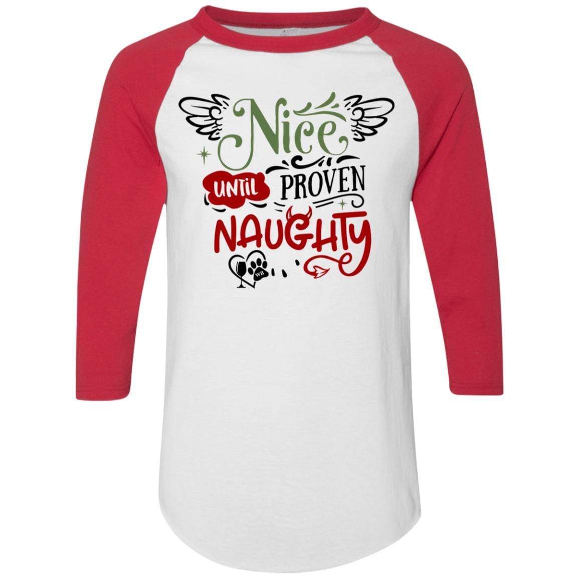 T-Shirts White/Red / S WineyBitches.Co Colorblock Raglan Jersey WineyBitchesCo