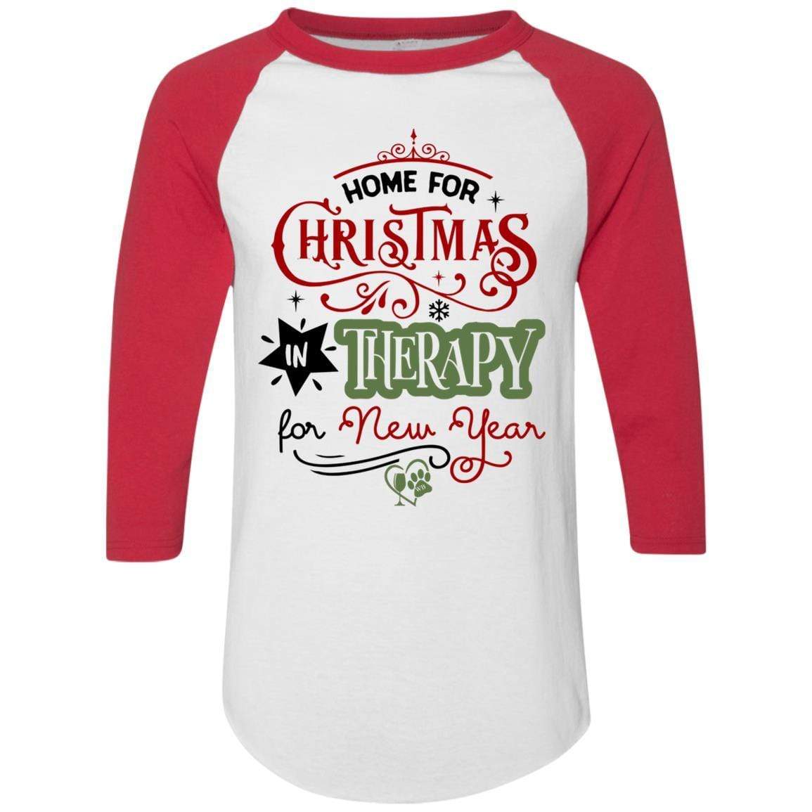T-Shirts White/Red / S WineyBitches.Co Colorblock Raglan Jersey WineyBitchesCo