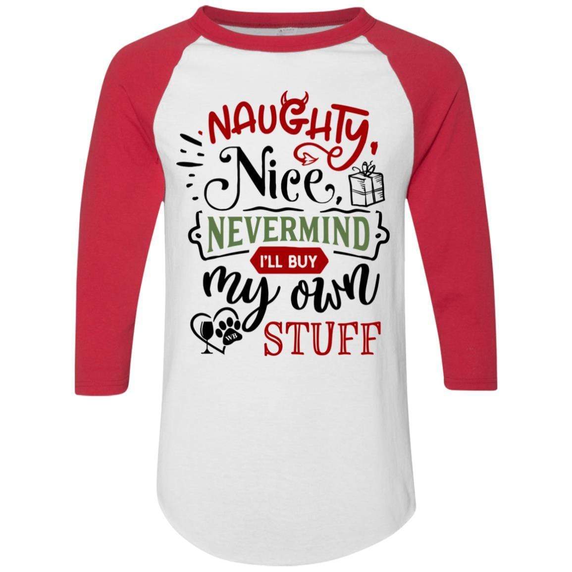 T-Shirts White/Red / S WineyBitches.Co Colorblock Raglan Jersey WineyBitchesCo