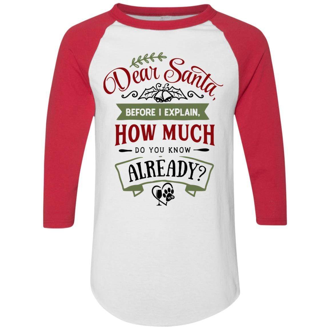 T-Shirts White/Red / S WineyBitches.Co Colorblock Raglan Jersey WineyBitchesCo