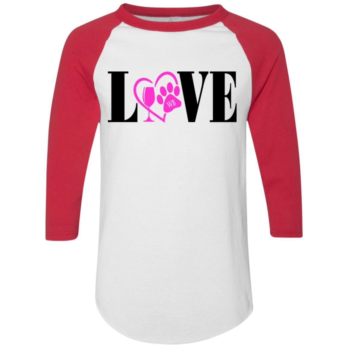 T-Shirts White/Red / S WineyBitches.co Colorblock Raglan Jersey WineyBitchesCo