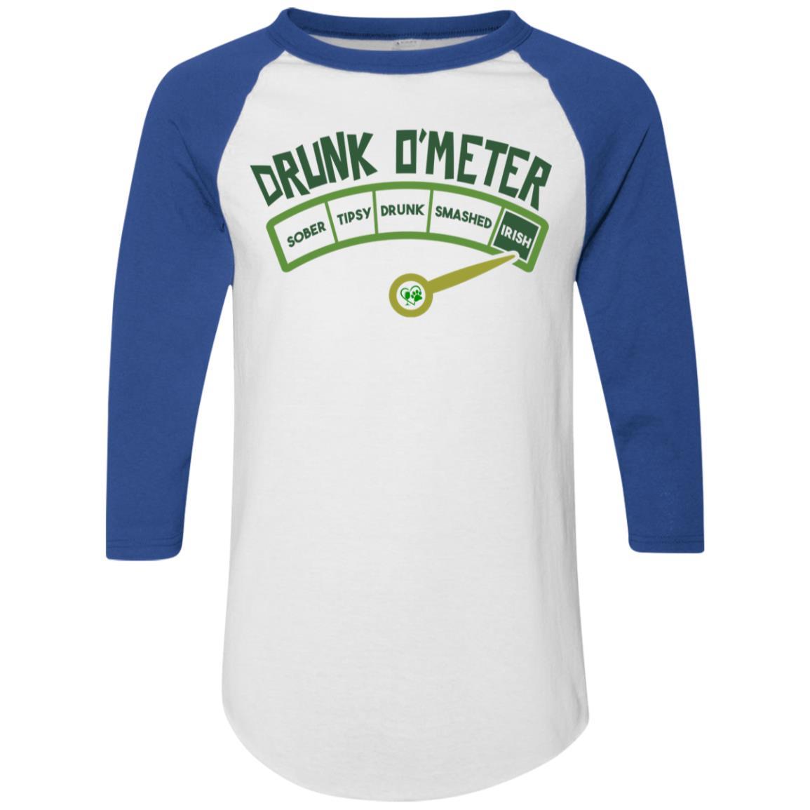 T-Shirts White/Royal / S Winey Bitches Co Colorblock Raglan Jersey WineyBitchesCo