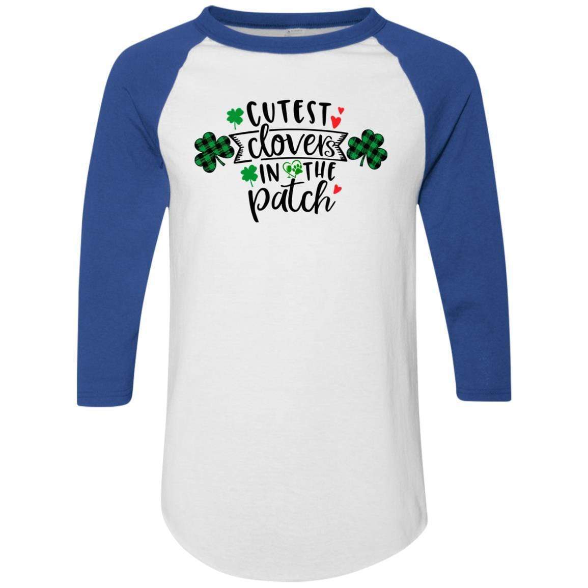 T-Shirts White/Royal / S Winey Bitches Co Colorblock Raglan Jersey WineyBitchesCo
