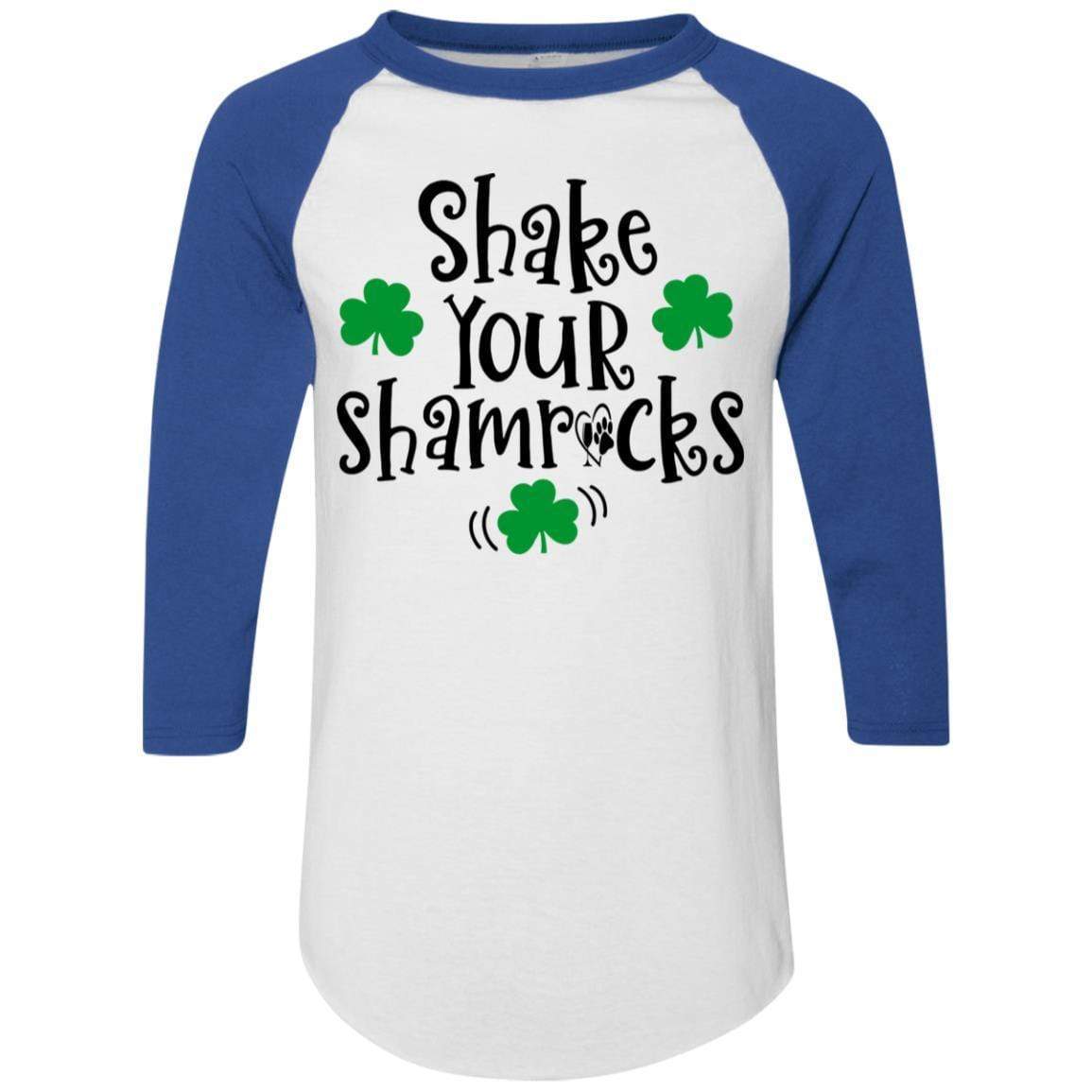 T-Shirts White/Royal / S Winey Bitches Co Colorblock Raglan Jersey WineyBitchesCo