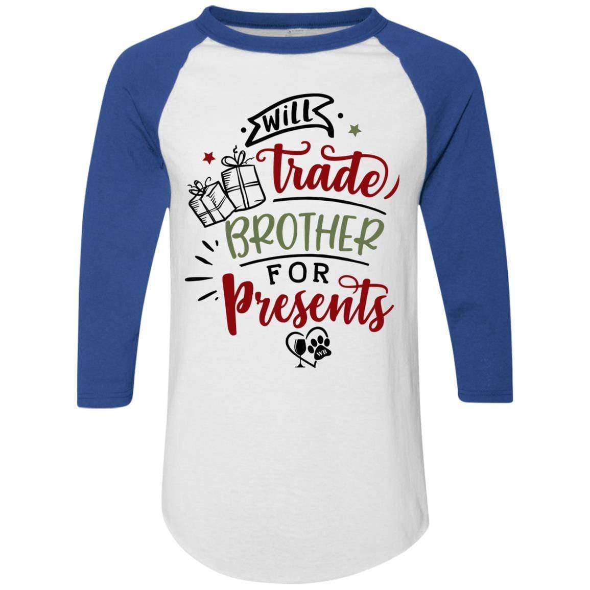 T-Shirts White/Royal / S WineyBitches.Co Colorblock Raglan Jersey WineyBitchesCo