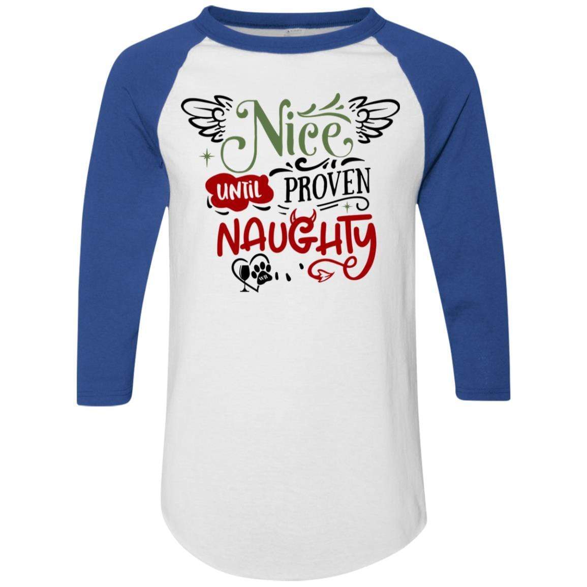 T-Shirts White/Royal / S WineyBitches.Co Colorblock Raglan Jersey WineyBitchesCo