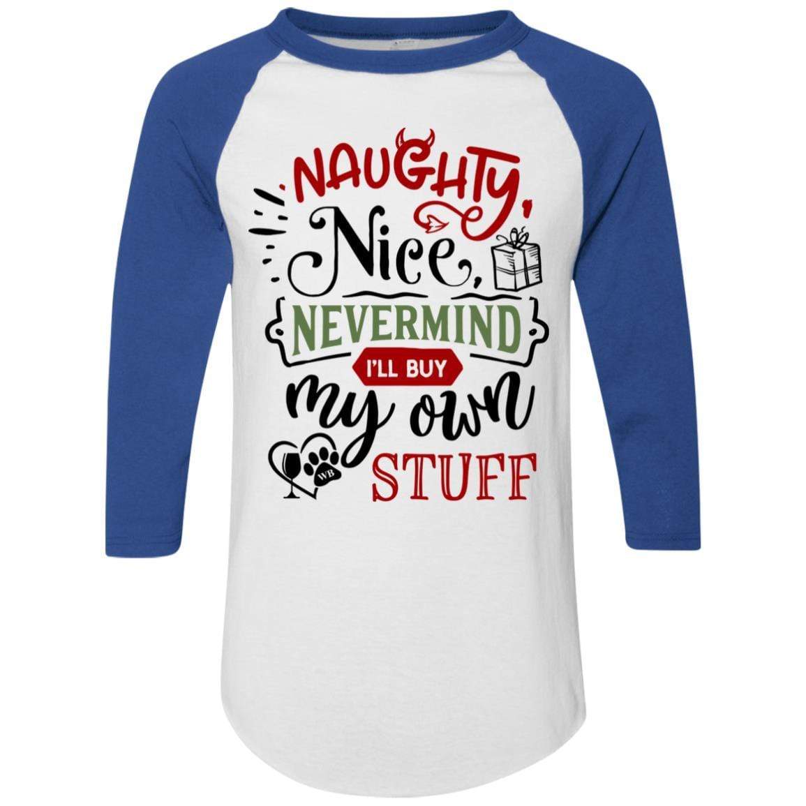 T-Shirts White/Royal / S WineyBitches.Co Colorblock Raglan Jersey WineyBitchesCo