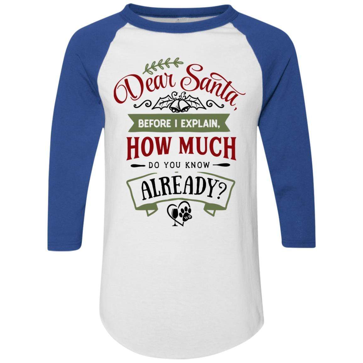 T-Shirts White/Royal / S WineyBitches.Co Colorblock Raglan Jersey WineyBitchesCo