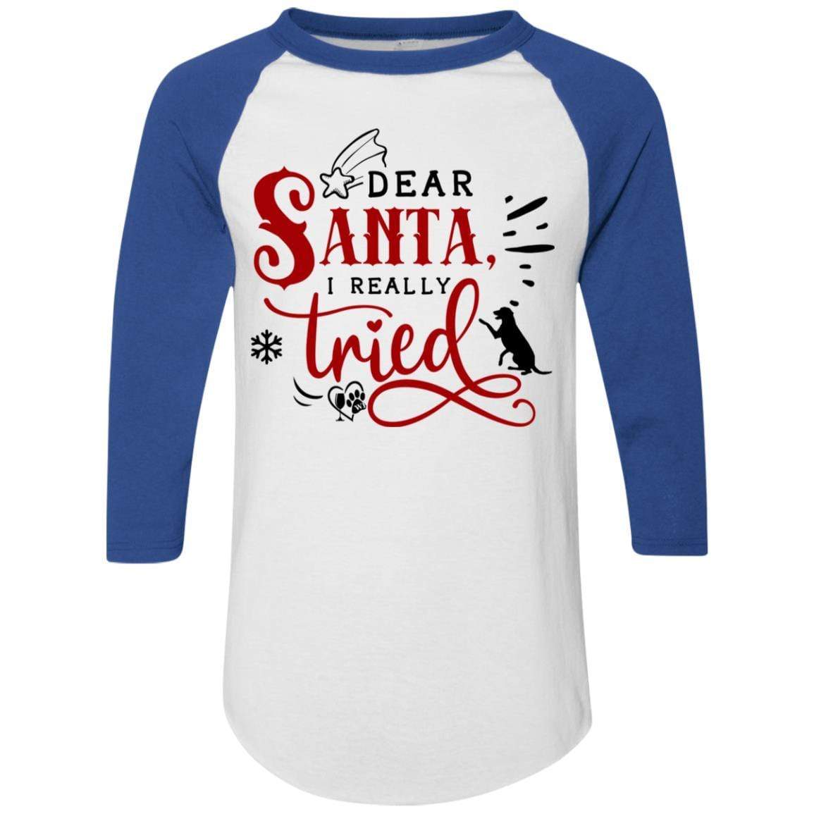 T-Shirts White/Royal / S WineyBitches.Co Colorblock Raglan Jersey WineyBitchesCo
