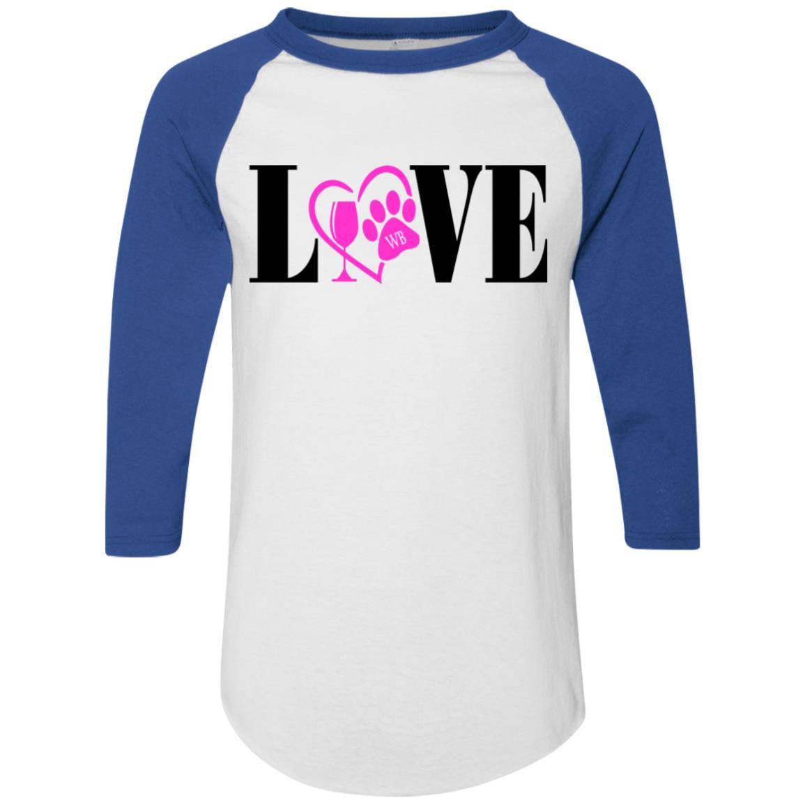 T-Shirts White/Royal / S WineyBitches.co Colorblock Raglan Jersey WineyBitchesCo