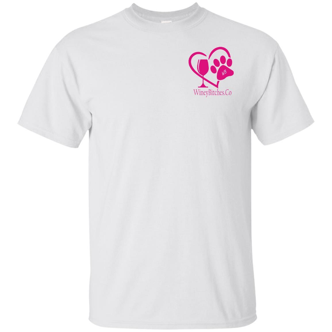 T-Shirts White / S WB " I Support Drink A Cup Save A Pup" Ultra Cotton T-Shirt Double graphics WineyBitchesCo