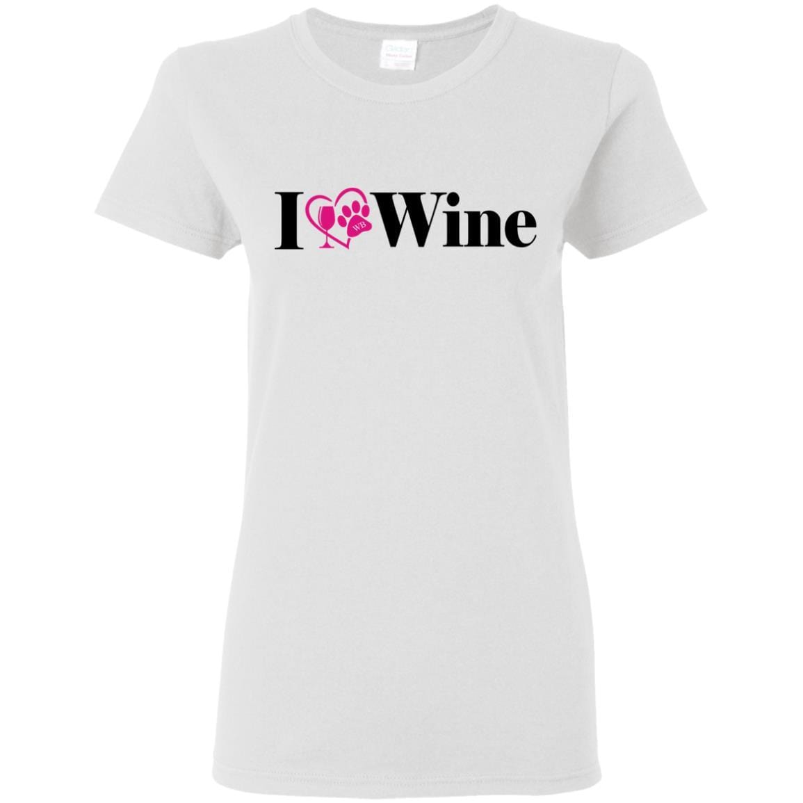 T-Shirts White / S WineyBitches.Co "I Love Wine" Ladies' 5.3 oz. T-Shirt WineyBitchesCo