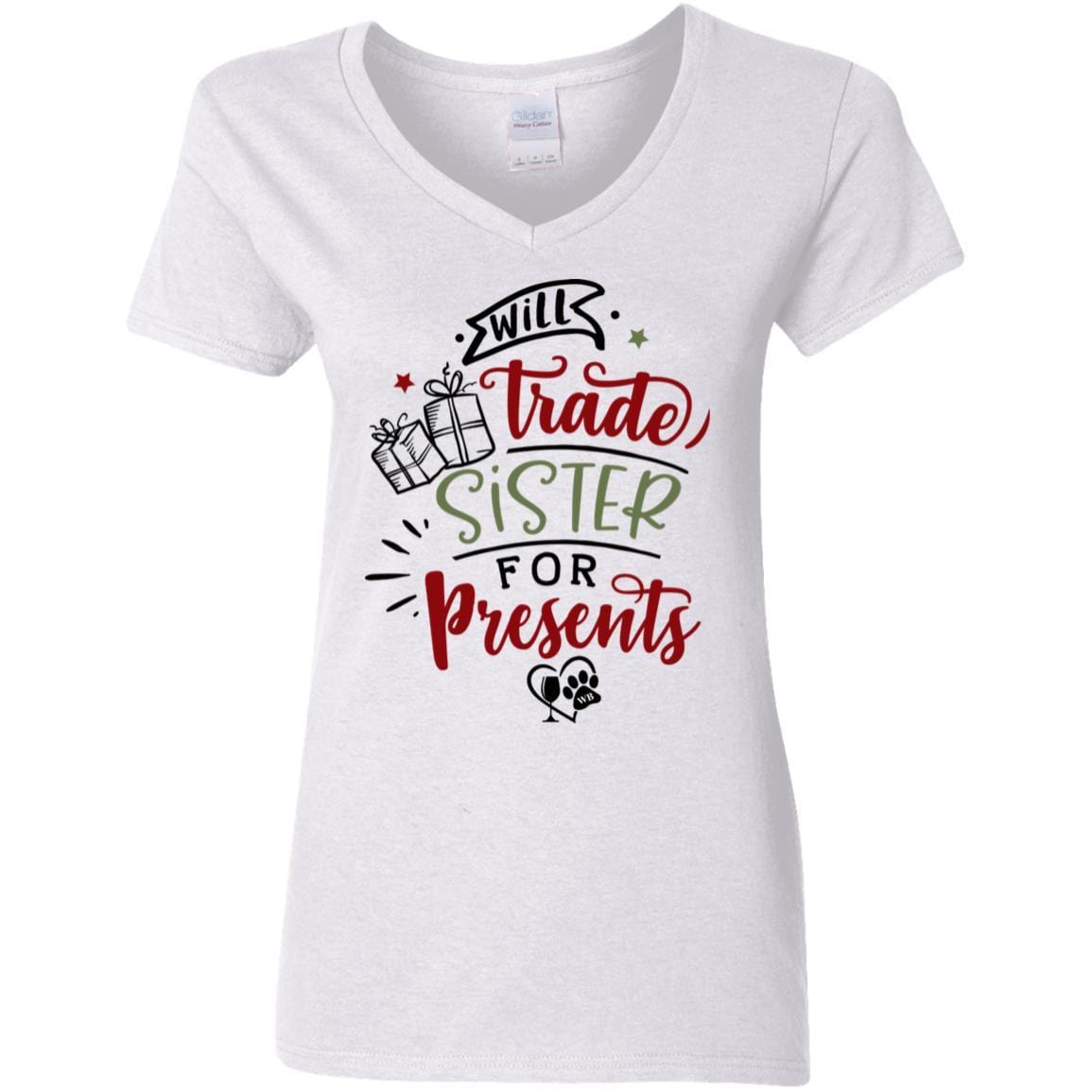 T-Shirts White / S WineyBitches.Co Ladies' 5.3 oz. V-Neck T-Shirt WineyBitchesCo