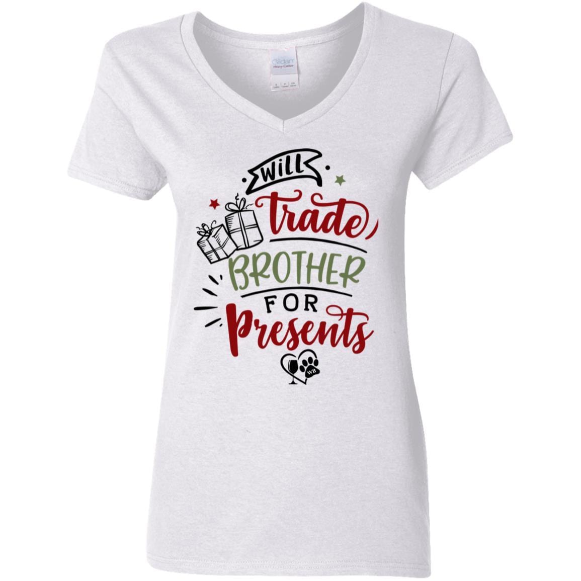 T-Shirts White / S WineyBitches.Co Ladies' 5.3 oz. V-Neck T-Shirt WineyBitchesCo