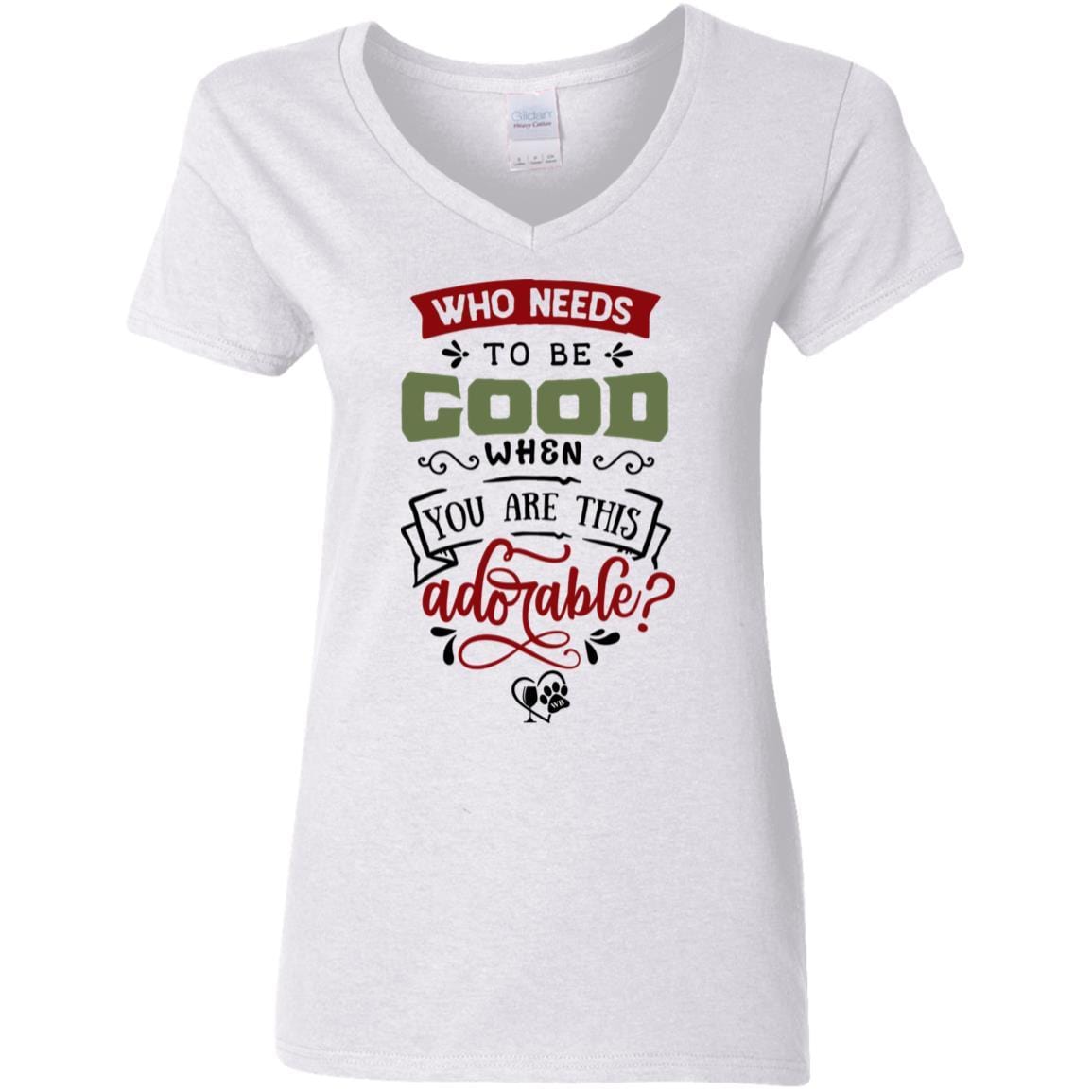 T-Shirts White / S WineyBitches.Co Ladies' 5.3 oz. V-Neck T-Shirt WineyBitchesCo